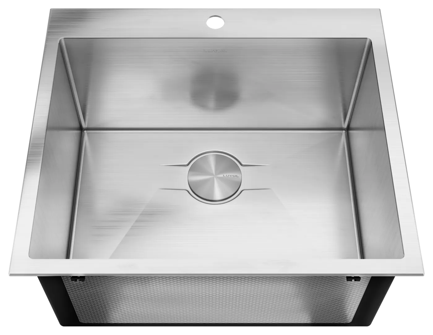 LUVUL Vacker 25-inch drop-in laundry sink: front view