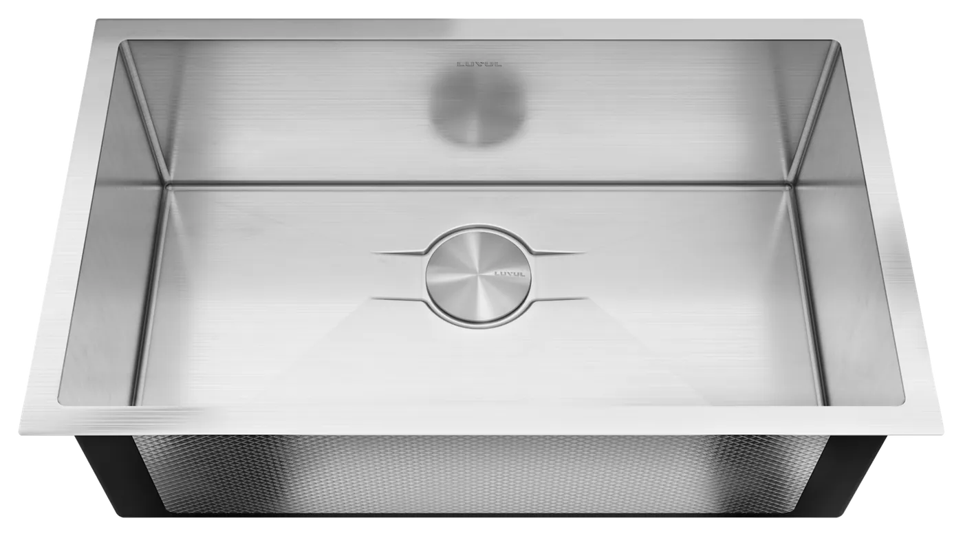 LUVUL Vacker 30-inch undermount sink: front view