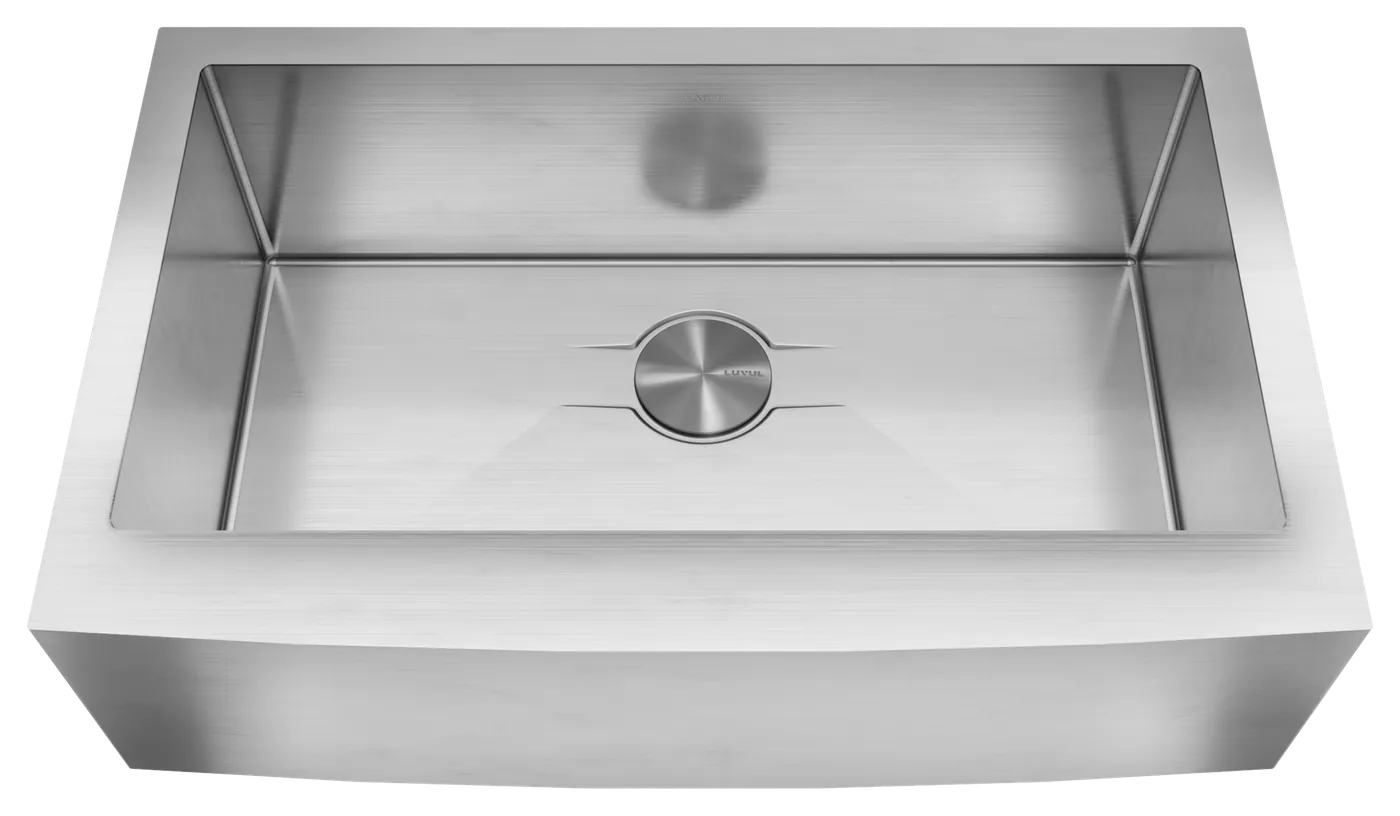 LUVUL Vacker 33-inch farmhouse sink: front view